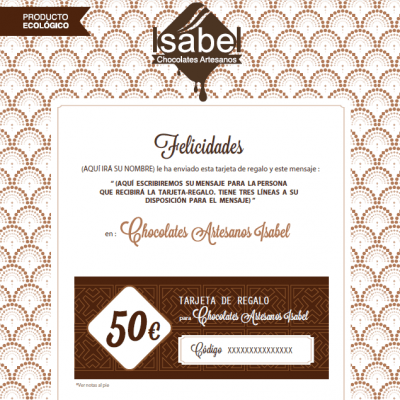 Tarjeta Regalo Chocolate Gourmet