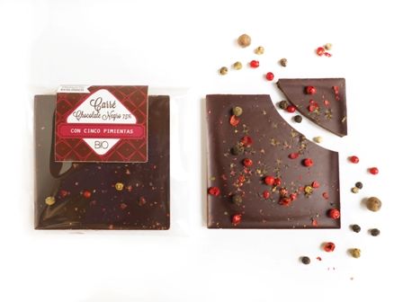 Carré Chocolate Negro y 5 Pimientas ECO y BIO