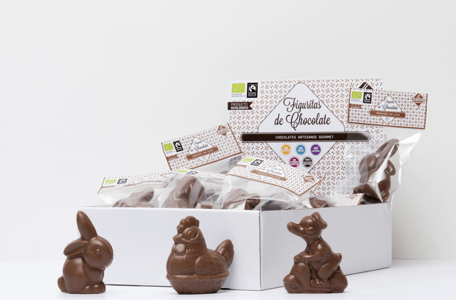 Figuritas de Pascua de chocolate bio