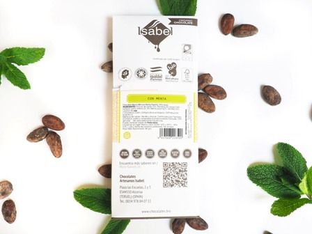 Tableta BIO&FT Chocolate BLANCO con MENTA - Imagen 2