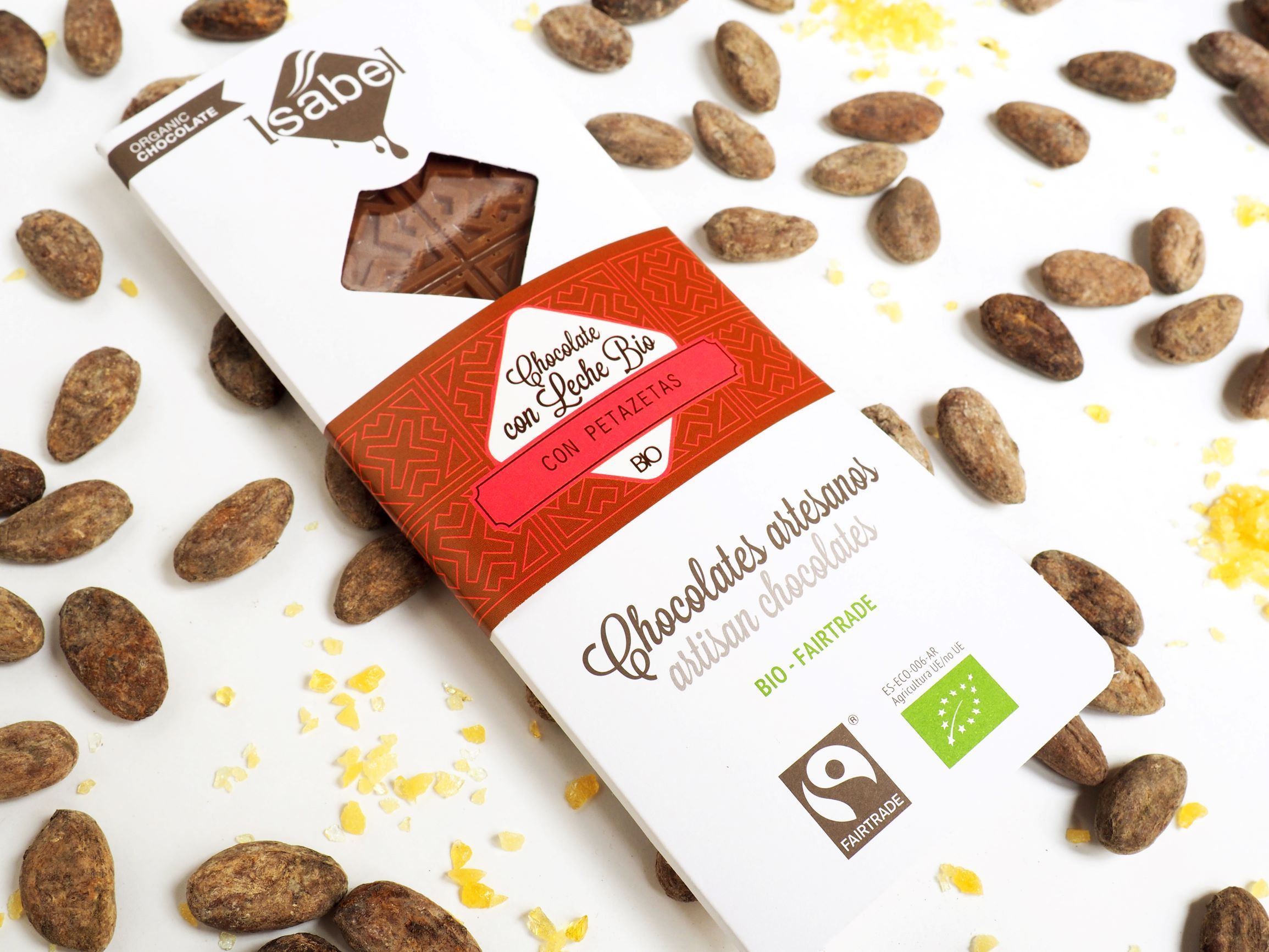 Tableta Chocolate con Leche con Petazetas de Limón - BIO y ECO 3
